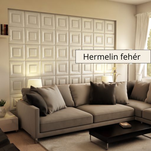 Sabaya 3D falpanel 40x40cm - Hermelin fehér