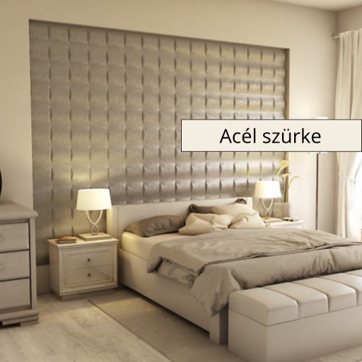 Salta 3D falpanel 40x40cm - Ezüst szürke