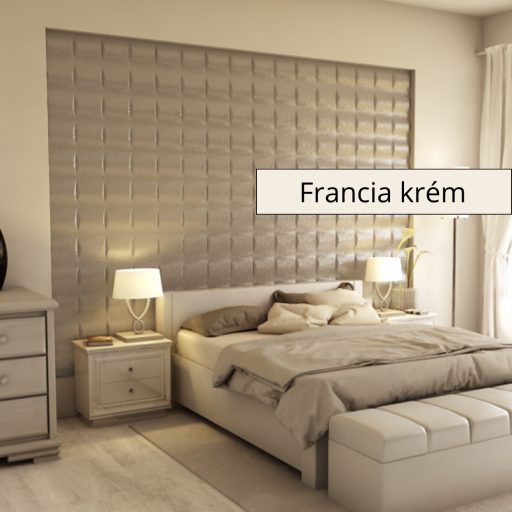 Salta 3D falpanel 40x40cm - Francia krém