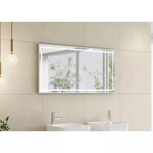 Floating Mirror Aura 60x120cm fekvő tükör led világítással