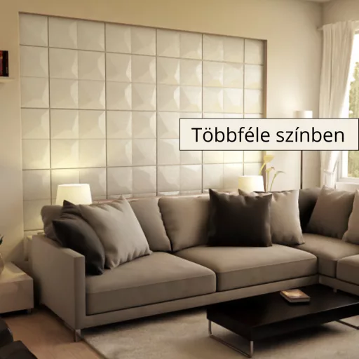 Teide 3D falpanel 40x40cm - Ezüst szürke