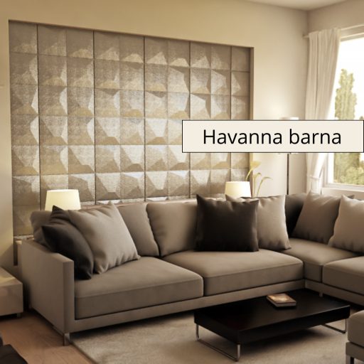 Teide 3D falpanel 40x40cm - Havanna barna