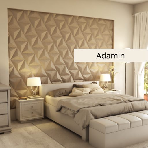 Triacono 3D falpanel 34,8x34,8x34,8cm - Adamin