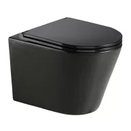 Wellis Clement Black fali rimless WC, matt fekete