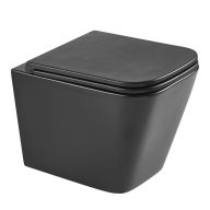   Wellis Aurora Black tornado ultracsendes fali rimless WC matt fekete