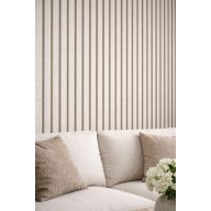 Textilhatású lamellás falpanel nagy méretben világos szürke