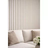   Falpanel beltérre 2900x120mm - Textilhatású lamellás világos bézs