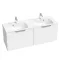 Classic II SD 130 szekrény duplamosdó alá (fehér/szürke)