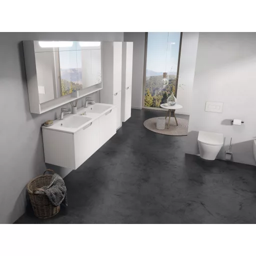 Classic II SD 130 szekrény duplamosdó alá (fehér/szürke)