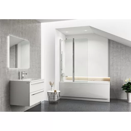 Oblong 70x70 fürdőszobai tükör világítással