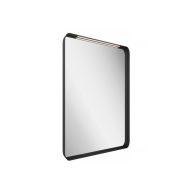 Strip 50x70 fürdőszobai tükör világítással, fekete