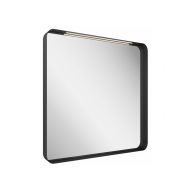 Strip 80x70 fürdőszobai tükör világítással, fekete