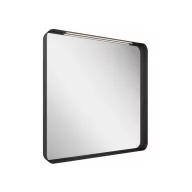 Strip 80x70 fürdőszobai tükör világítással, fekete