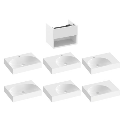 SD Lite 60 fürdőszobai szekrény mosdó alá fehér