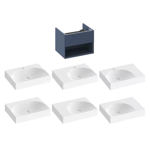 SD Lite 60 fürdőszobai szekrény mosdó alá Deepsea Blue