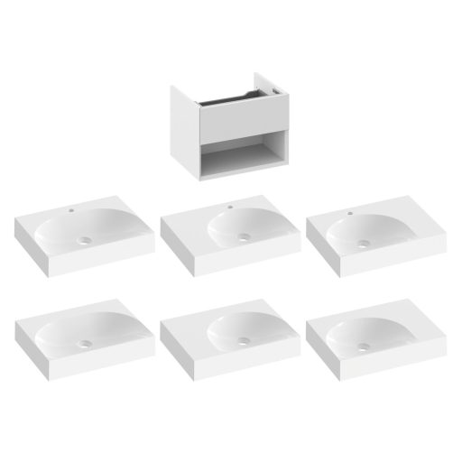 SD Lite 60 fürdőszobai szekrény mosdó alá Smoke Grey