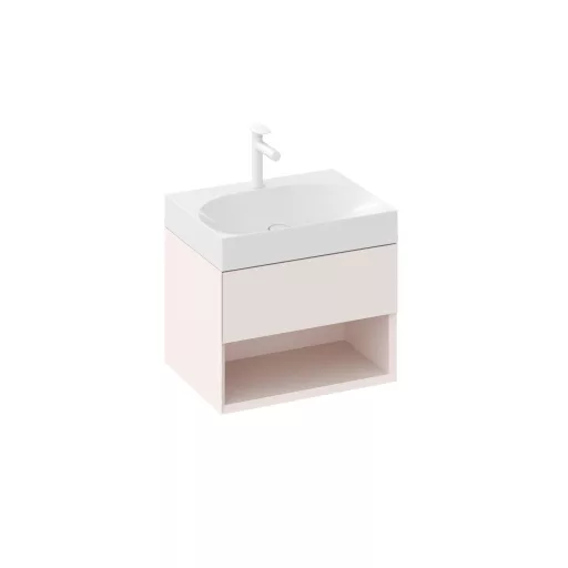 SD Lite 60 fürdőszobai szekrény mosdó alá Alabaster Pink