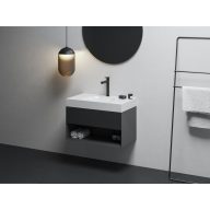 SD Lite 80 fürdőszobai szekrény mosdó alá matt fekete