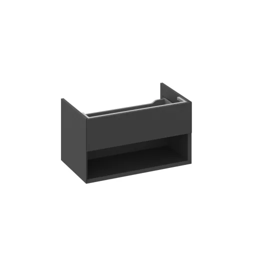 SD Lite 80 fürdőszobai szekrény mosdó alá matt fekete