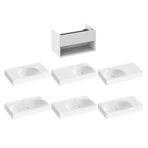 SD Lite 80 fürdőszobai szekrény mosdó alá Smoke Grey