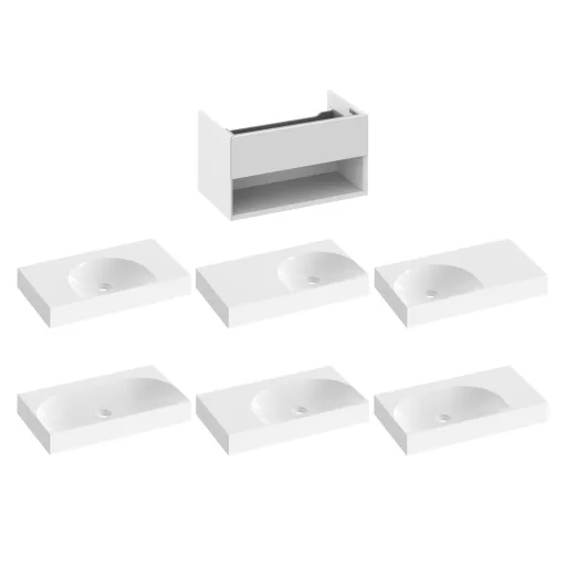 SD Lite 80 fürdőszobai szekrény mosdó alá Smoke Grey