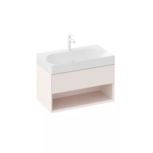 SD Lite 80 fürdőszobai szekrény mosdó alá Alabaster Pink