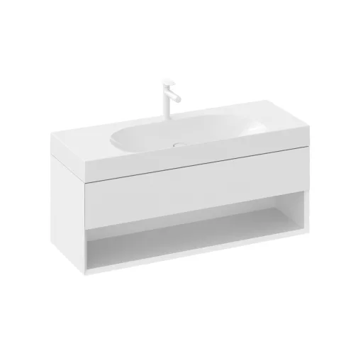 SD Lite 120 fürdőszobai szekrény mosdó alá fehér