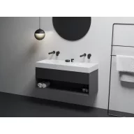 SD Lite 120 fürdőszobai szekrény mosdó alá matt fekete