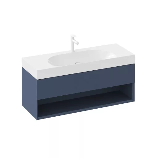SD Lite 120 fürdőszobai szekrény mosdó alá Deepsea Blue