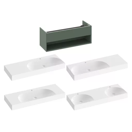 SD Lite 120 fürdőszobai szekrény mosdó alá Grey Green