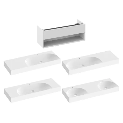 SD Lite 120 fürdőszobai szekrény mosdó alá Smoke Grey