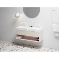   SD Lite 120 fürdőszobai szekrény mosdó alá Alabaster Pink