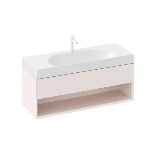 SD Lite 120 fürdőszobai szekrény mosdó alá Alabaster Pink