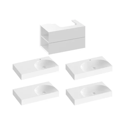 SD Lite 80 B fürdőszobai szekrény mosdó alá fehér