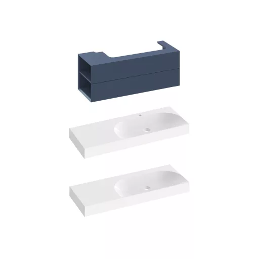 SD Lite 120 B fürdőszobai szekrény mosdó alá Deepsea Blue