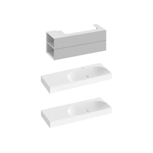 SD Lite 120 B fürdőszobai szekrény mosdó alá Smoke Grey