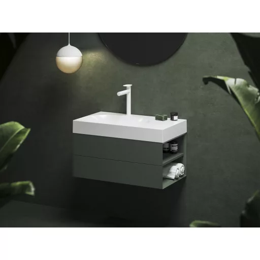 SD Lite 80 J fürdőszobai szekrény mosdó alá Grey Green