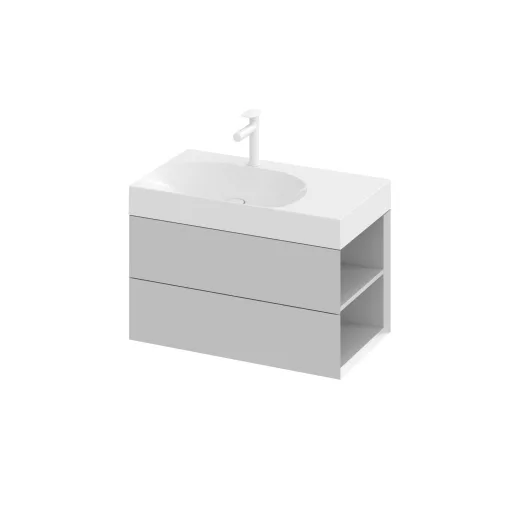 SD Lite 80 J fürdőszobai szekrény mosdó alá Smoke Grey