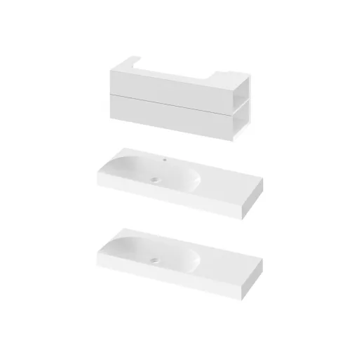 SD Lite 120 J fürdőszobai szekrény mosdó alá fehér