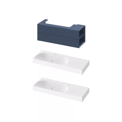 SD Lite 120 J fürdőszobai szekrény mosdó alá Deepsea Blue