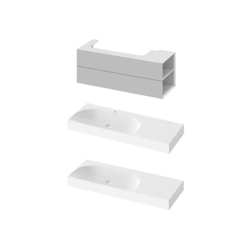 SD Lite 120 J fürdőszobai szekrény mosdó alá Smoke Grey