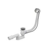   Kád le/túlfolyószett 570mm bovdenes, kerek és krómozott fedél