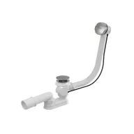   Kád le/túlfolyószett 800 bovdenes, kerek és krómozott fedél