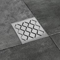   Padlóösszefolyó SN501 105 x 105 / 50 mm - rozsdamentes acél