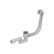   Kád le/túlfolyószett 800 bovdenes, szögletes és krómozott fedél