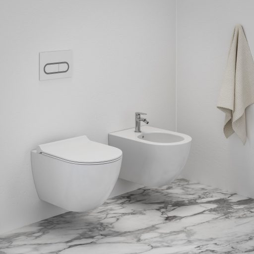 Uni Chrome bidé, fehér