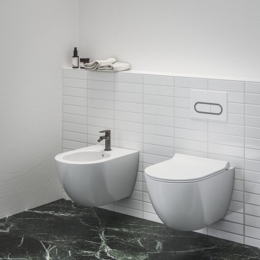 Uni Chrome bidé, fehér