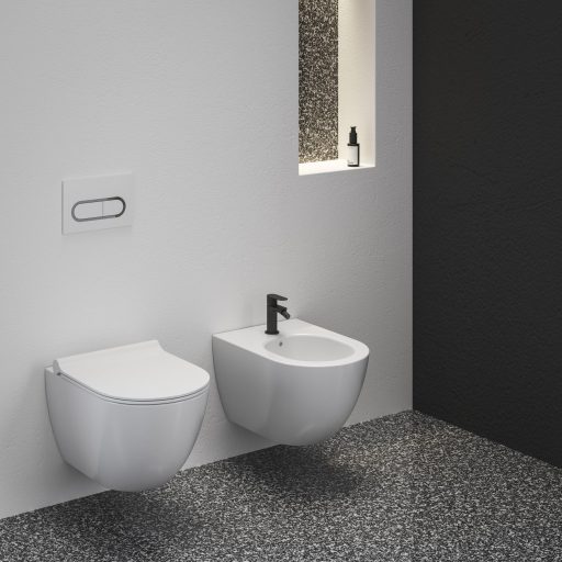 Uni Chrome WC RimOff fehér