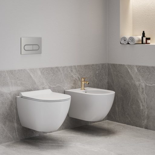 Uni Chrome WC RimOff fehér