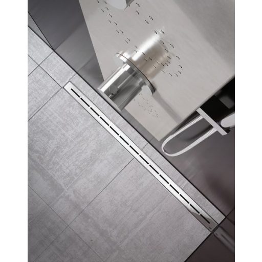 OZW Ravak Runway 75 zuhanyfolyóka - rozsdamentes acél (falhoz)